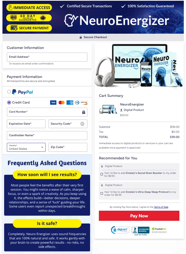 neuro-energizer-order-page